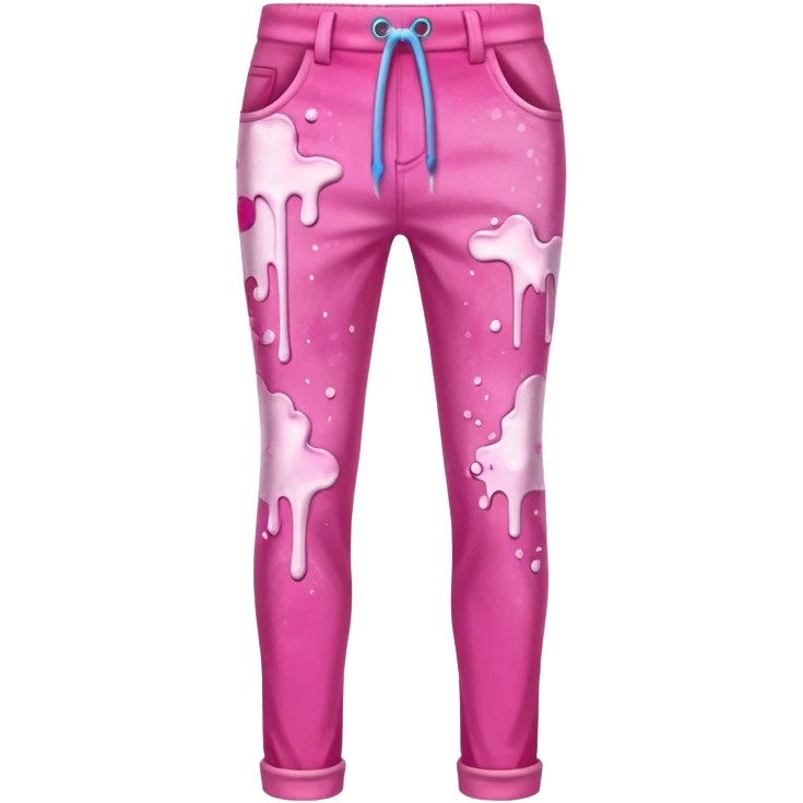 paint splashed pink pants emoji