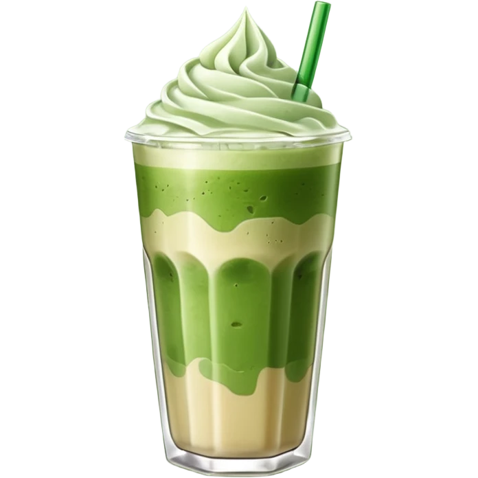 Matcha iced latte emoji