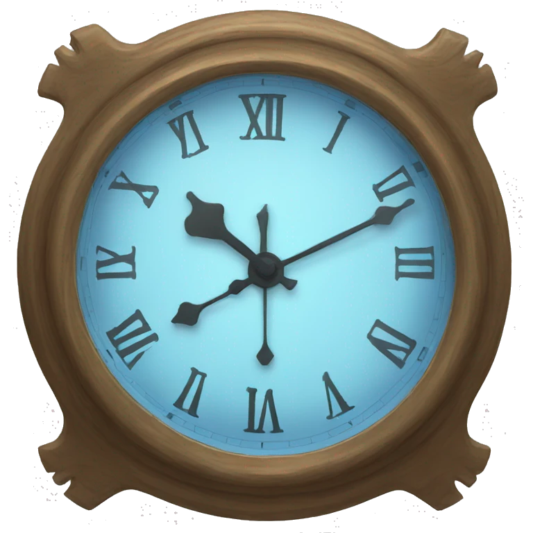 Blue clock emoji