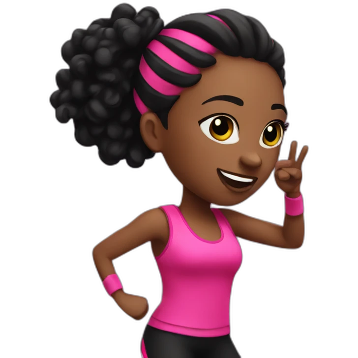 Zumba black and pink emoji
