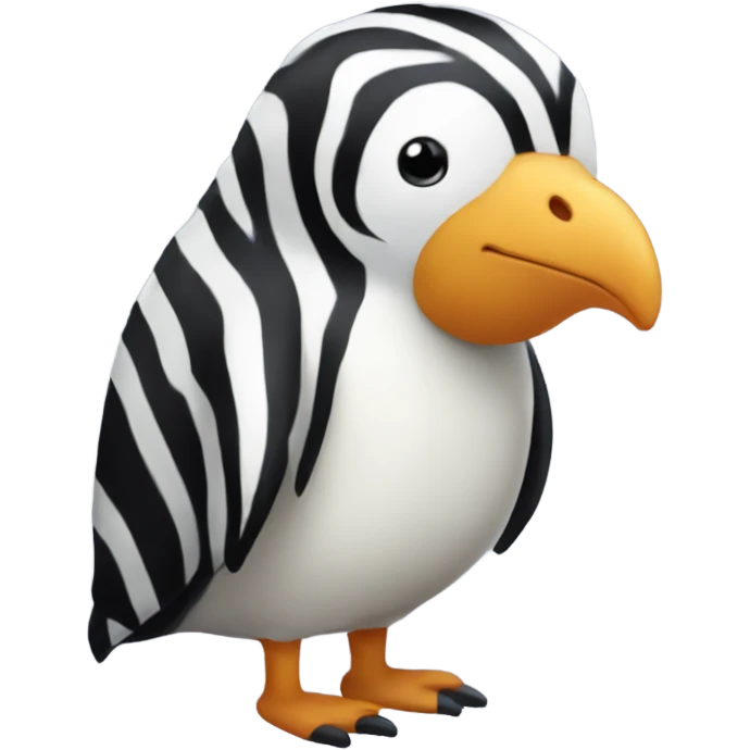 Zebra Penguin emoji