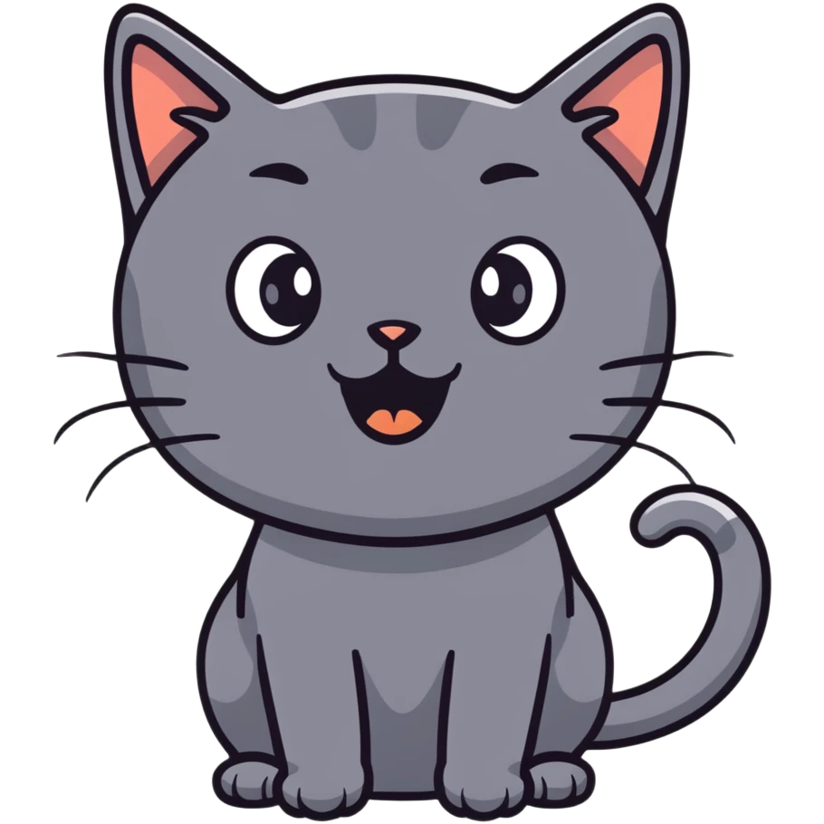 Cat in shook emoji
