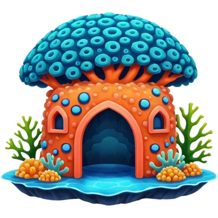Coral shelter emoji