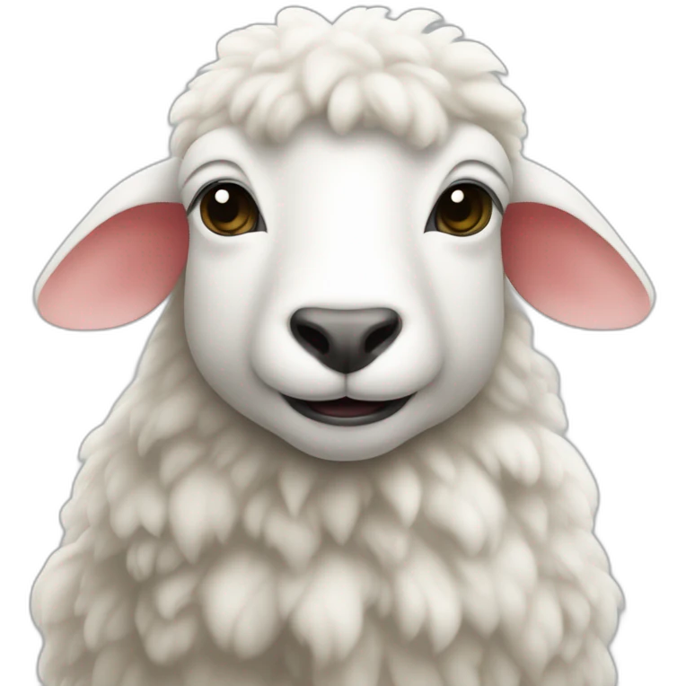 Un mouton blanc avec des cornne qui a un bando de pirates emoji