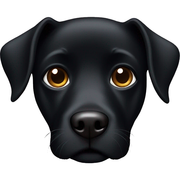 black dog with brown eyes emoji