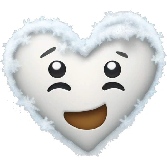 Letter snow heart emoji