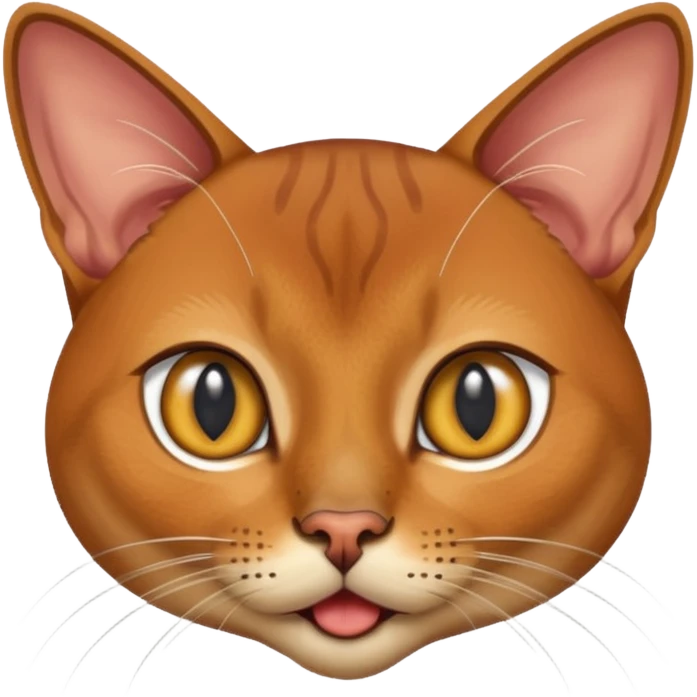 Абиссинская кошка удивленная  emoji