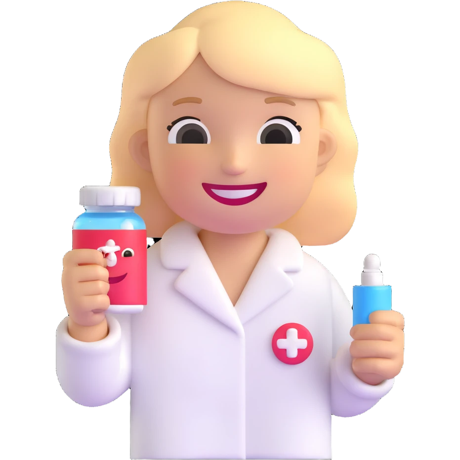 smiling character with bandaid and medicine emoji