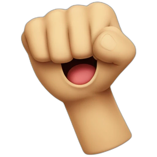 angry emoji, holding, fist emoji