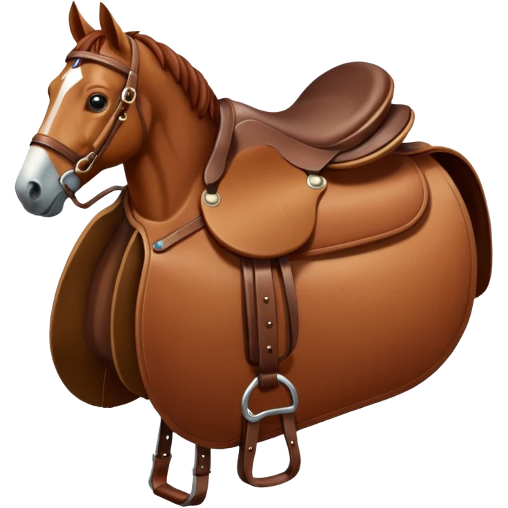 caballo con toda la montura emoji
