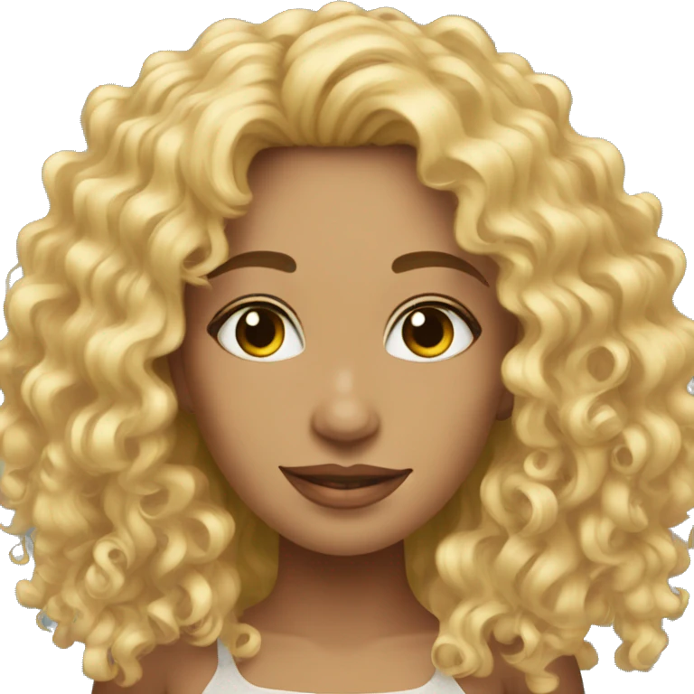 Good morning blonde curly  emoji
