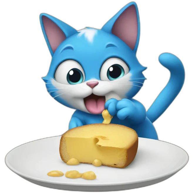 Smurfcat eat mouse emoji
