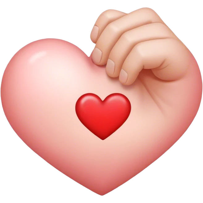 Heart with thumb Korean style emoji