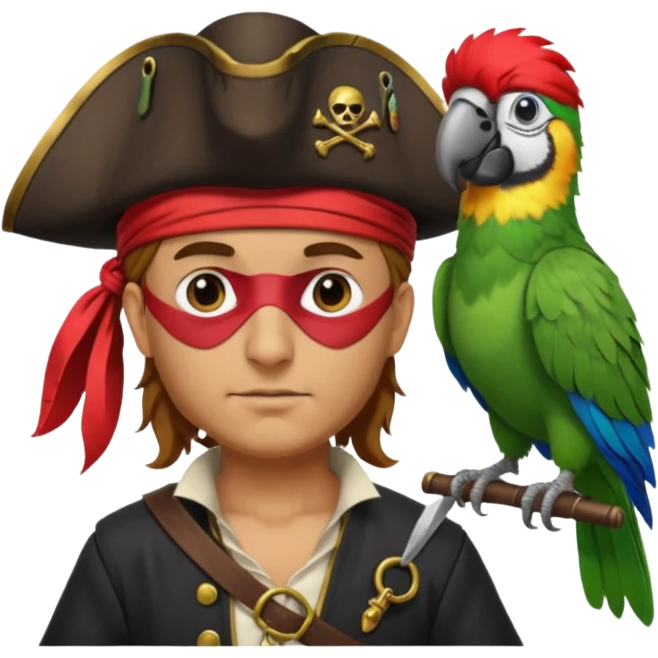 pirate and parrot emoji