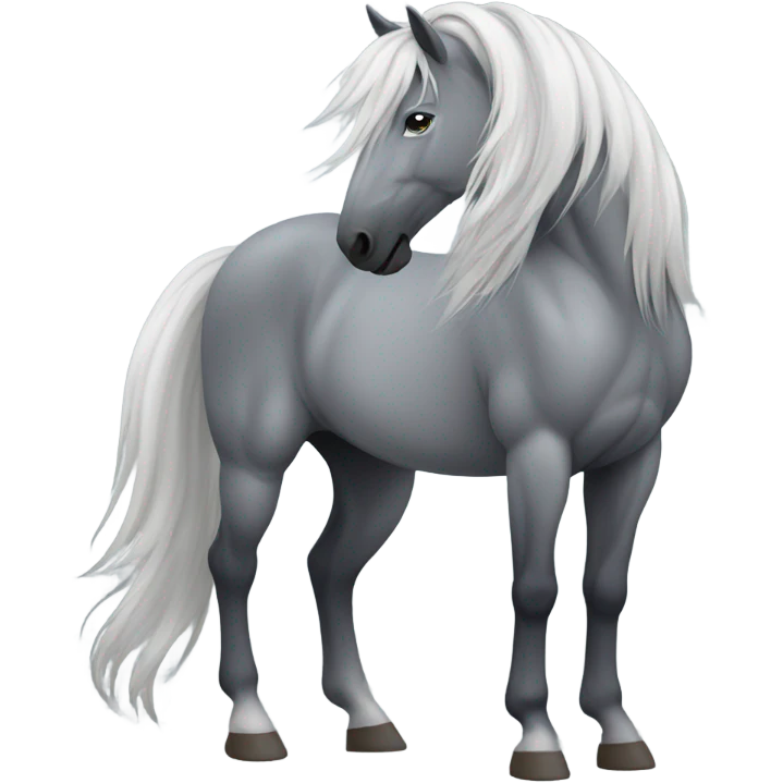 Grey horse  emoji
