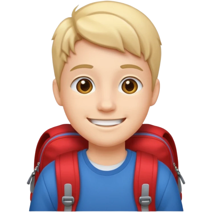 student wearing back pack emoji