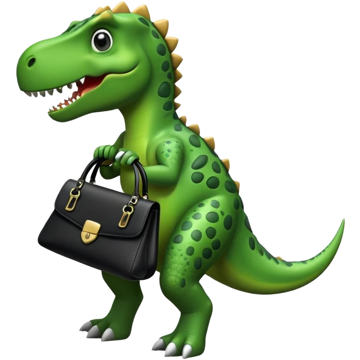 dinosaur stealing a purse emoji