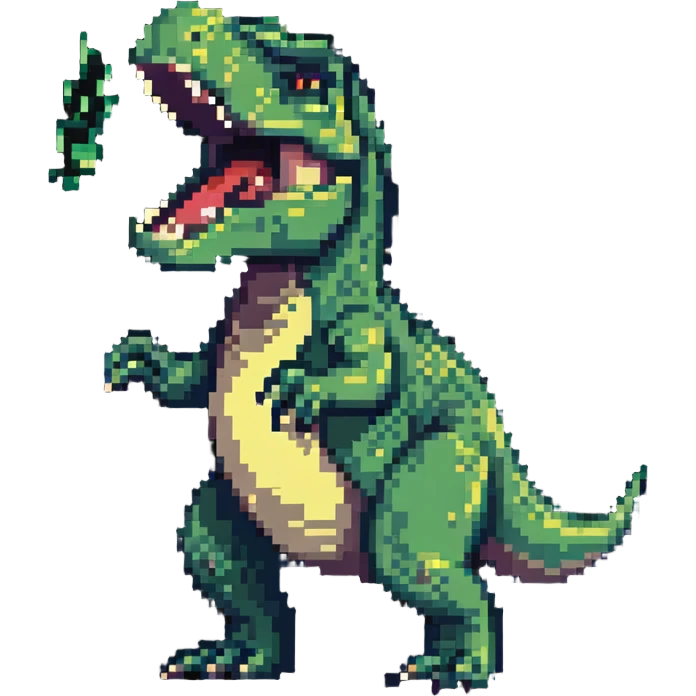 T-Rex singing emoji