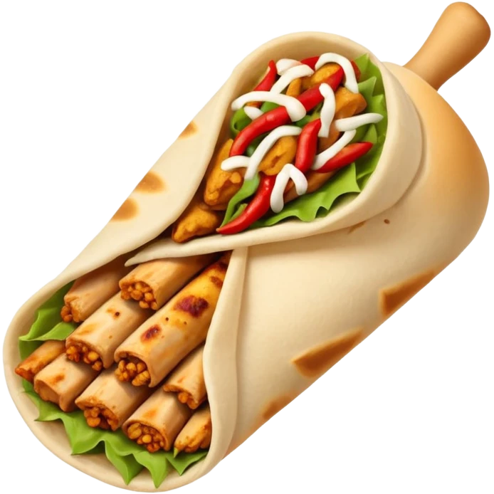shawarma with chicken and chili emoji