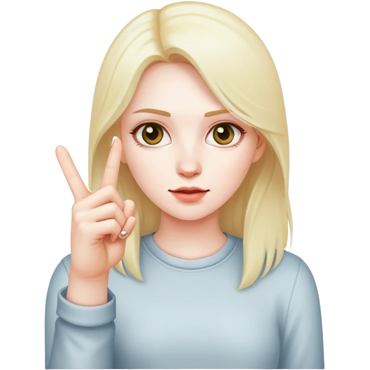 girl holding up middle finger emoji