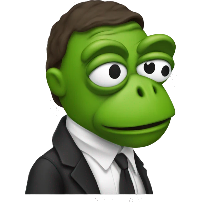 gigachad as kermit the frog emoji