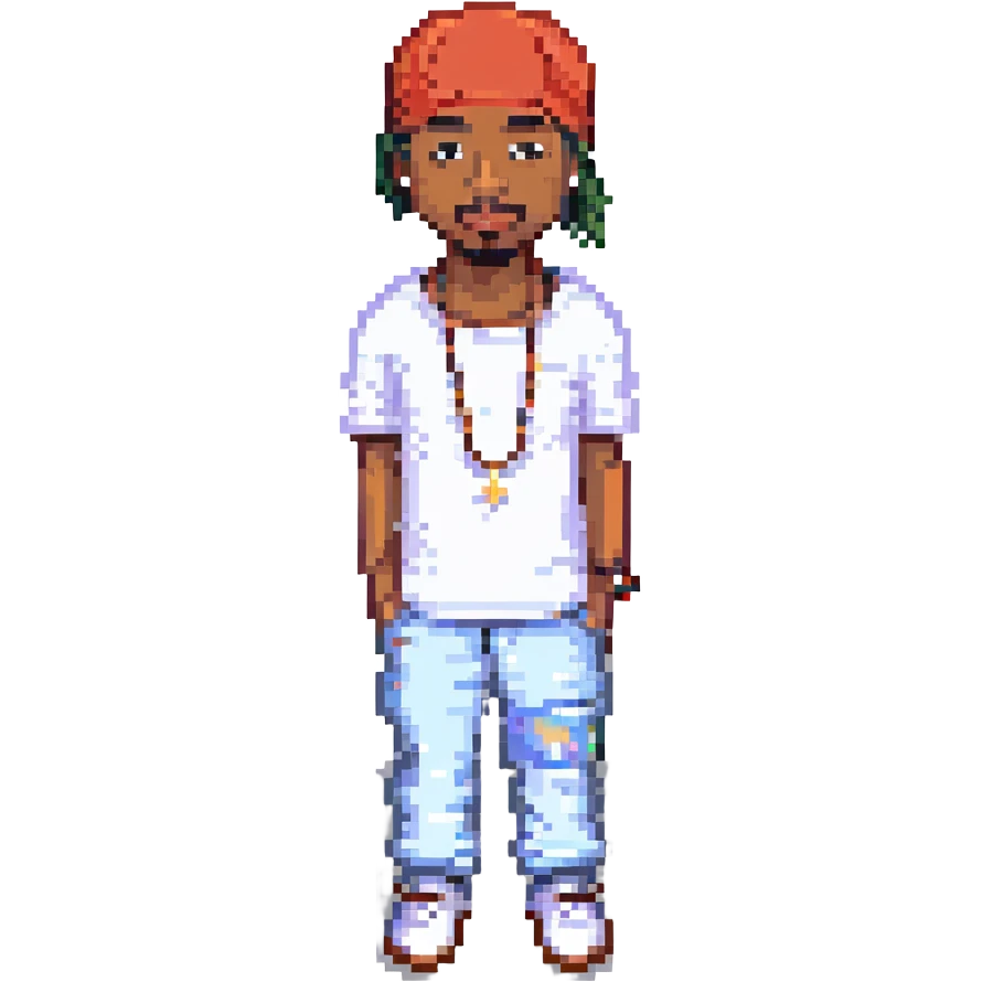 2Pac в полный рост, no background emoji