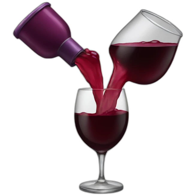chugging wine emoji