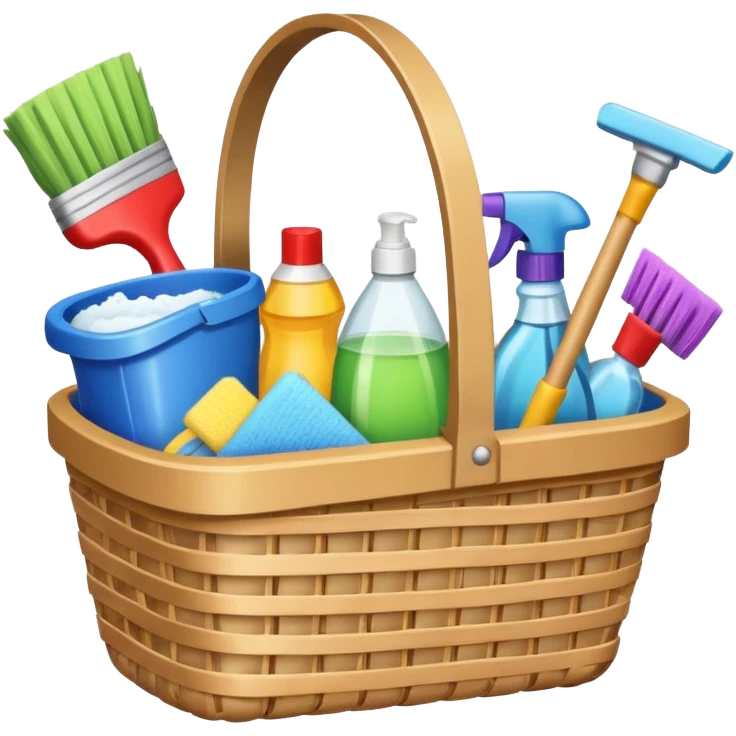 cleaning basket emoji