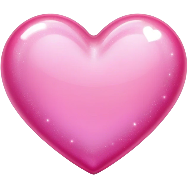 Pink shimmering heart emoji