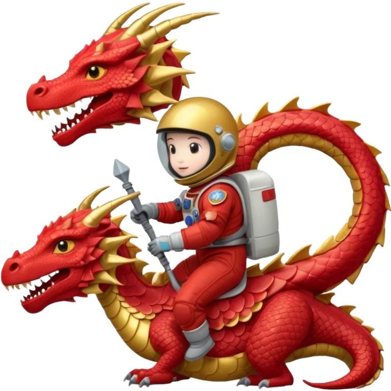 closed helmet astronaut riding dragon emoji