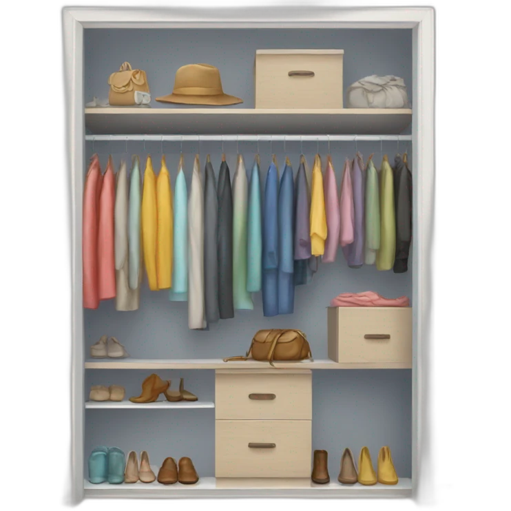 closet with clothes emoji