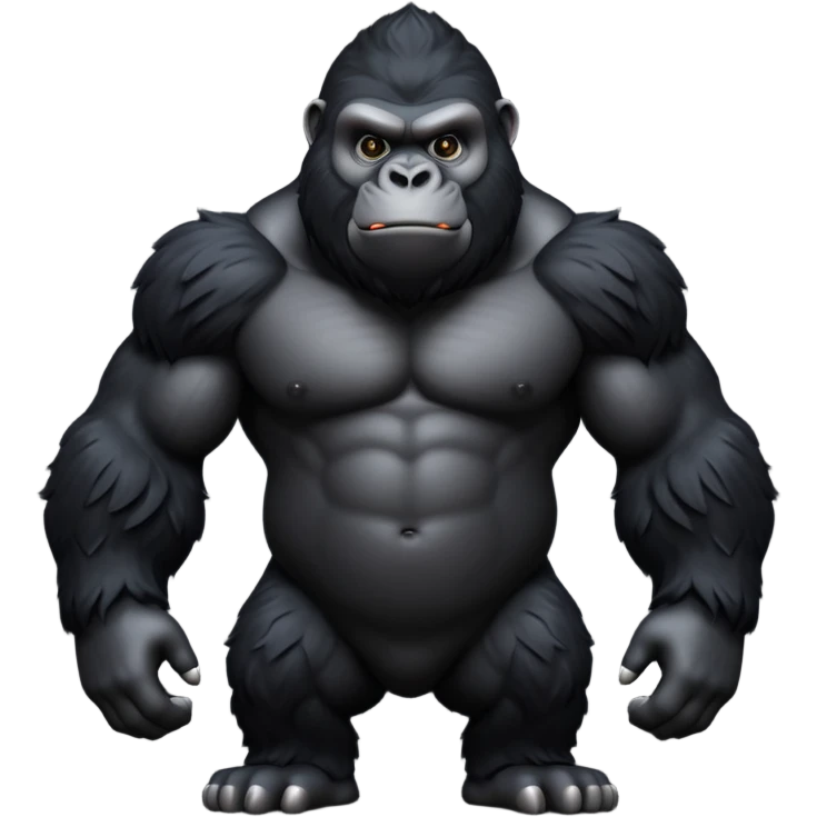 3d Full hd Pixar Style black gorilla emoji