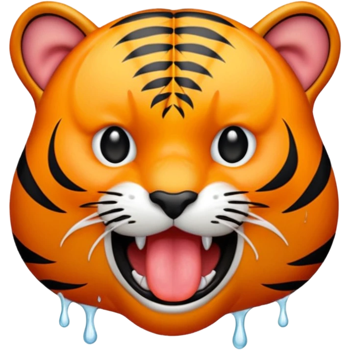 tiger's tongue sticking out emoji
