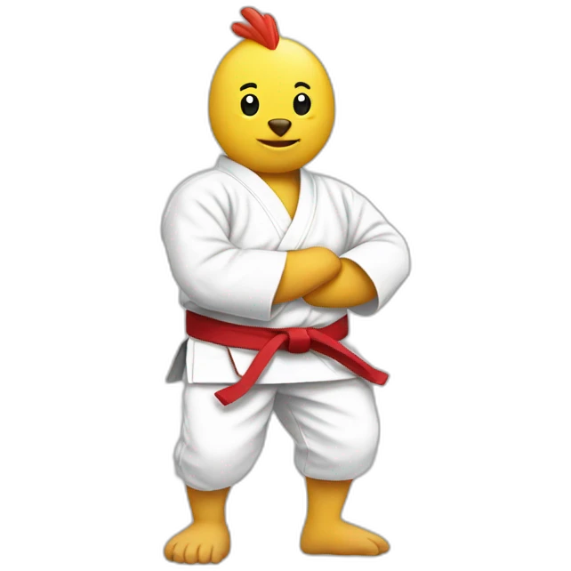 Poulet judoka emoji