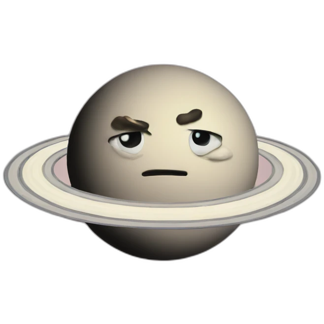 Sad saturn emoji