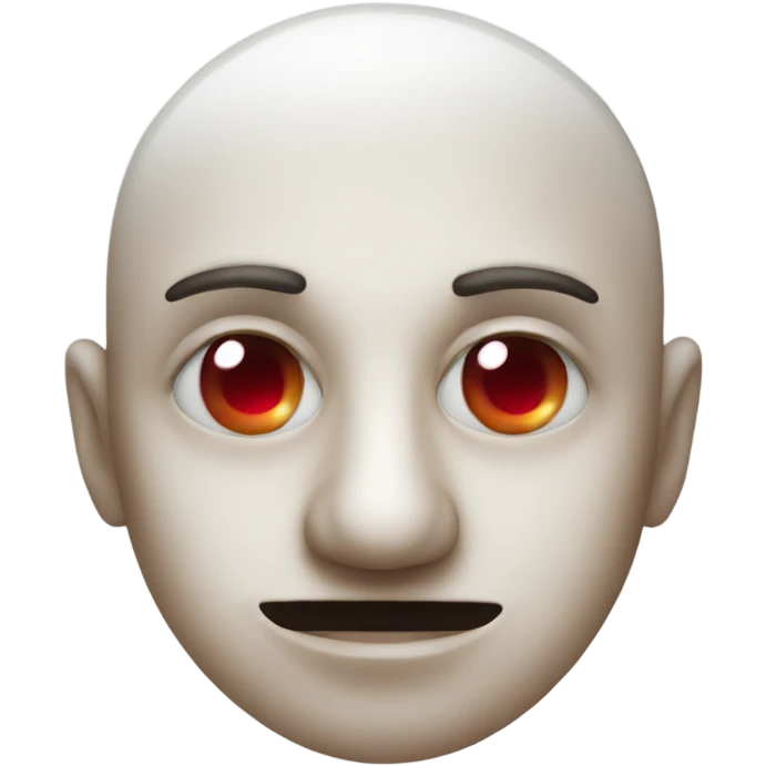 A face with very red eyes and salt under it's nose emoji