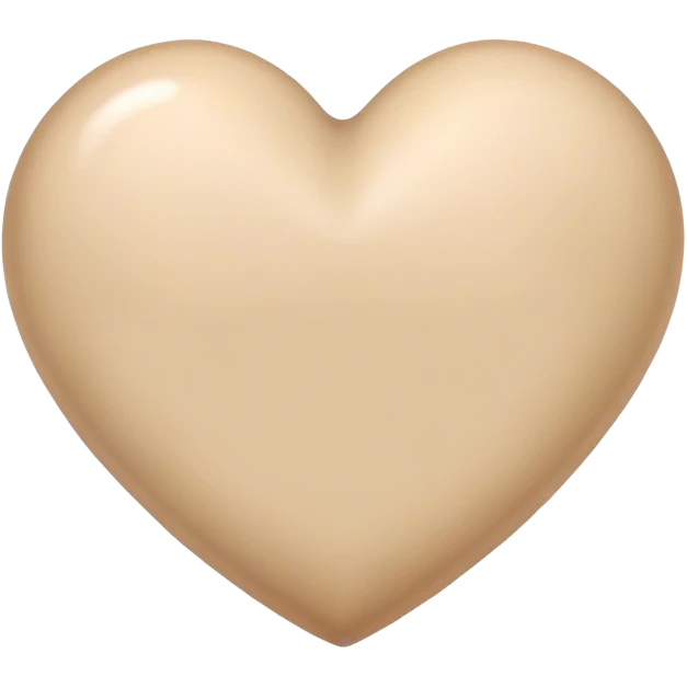 Beige heart emoji
