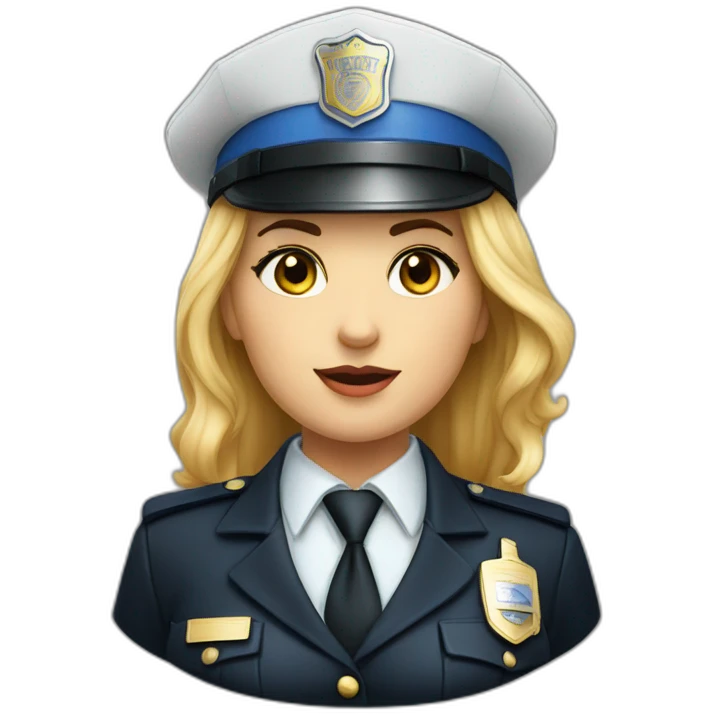 Look up, lady cop, héroïne, emoji