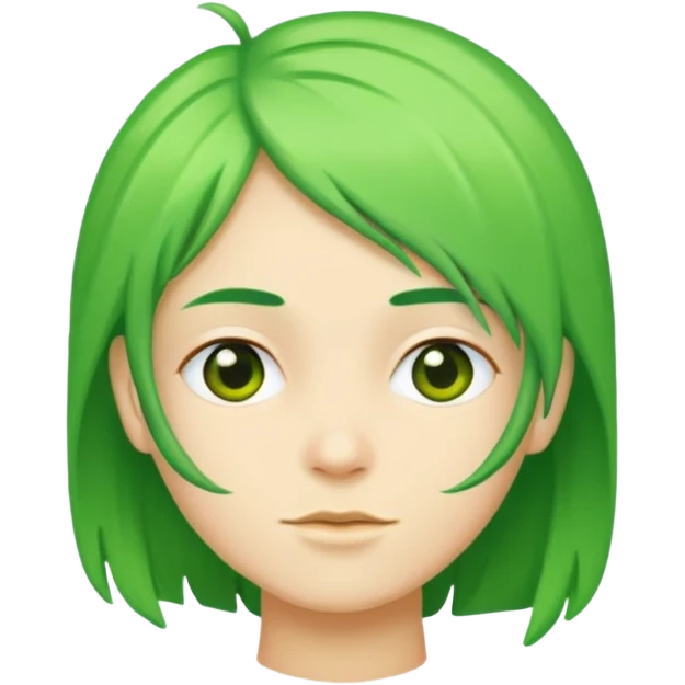Lime guy and green hair  emoji