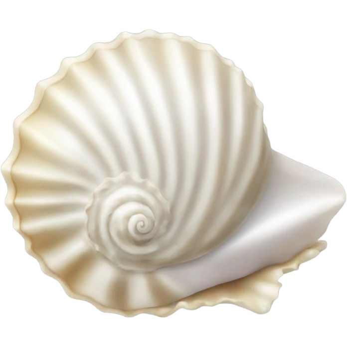 White sea shell emoji