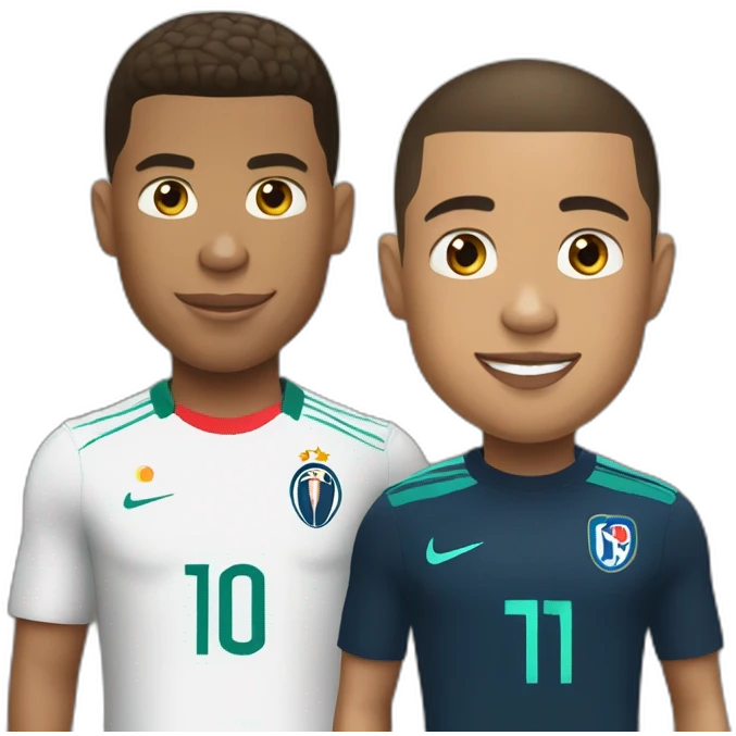 Ronaldo et mbappe emoji