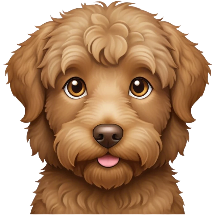 light brown labradoodle with hazel eyes  emoji