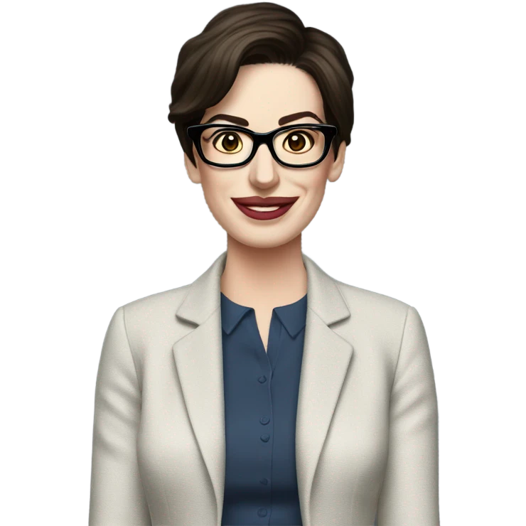 Ann hathaway with glasses  emoji