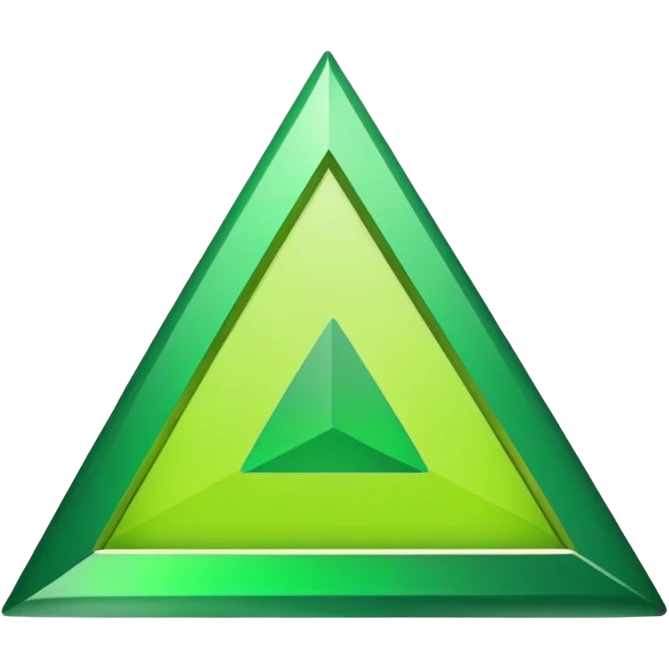 Triângulo verde apontado para baixo emoji