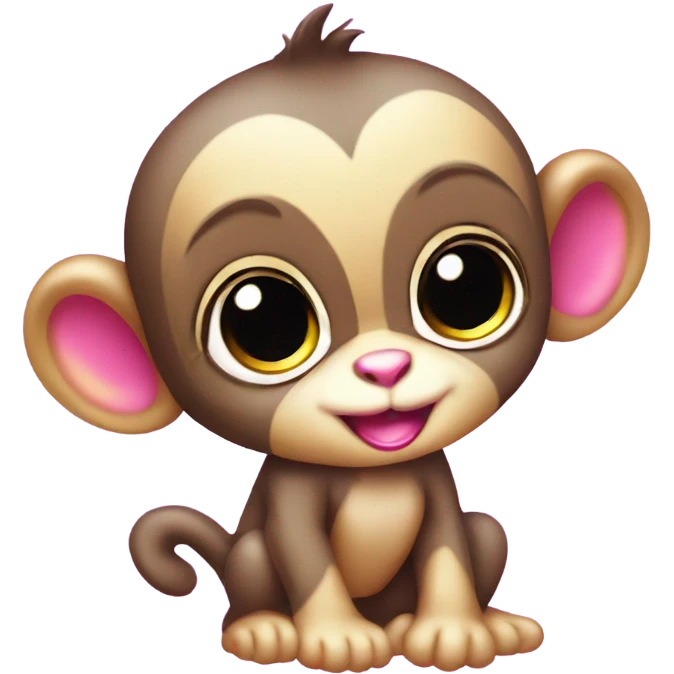 Lisa frank baby monkey emoji
