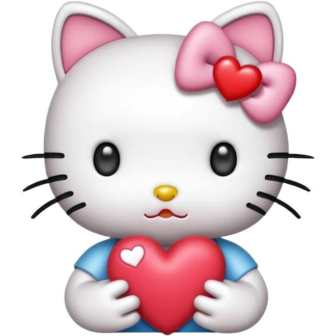 Hello Kitty co ojosde corazón  emoji