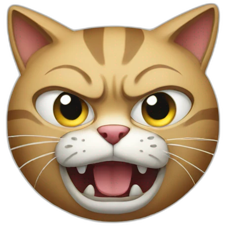 angry cat driving emoji