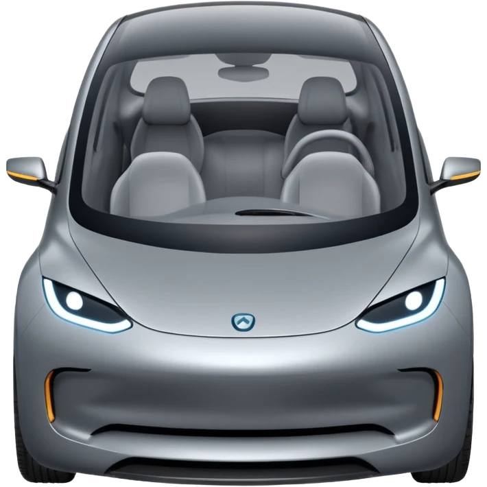 extra large gray Modern autonomous electric car emoji