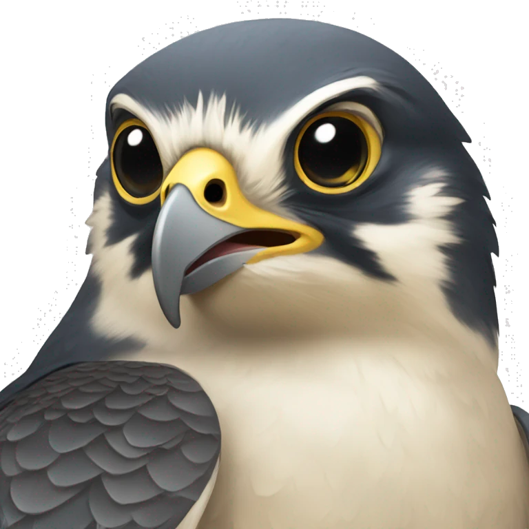 peregrine falcon smiling fast emoji