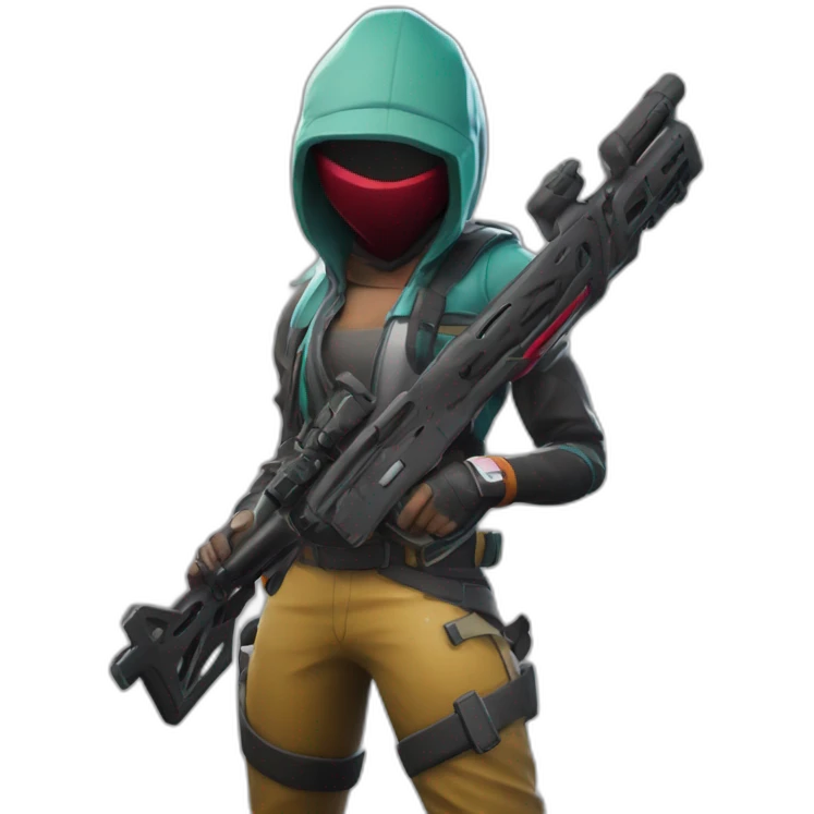 Fortnite skin with Jordan 1 , knife, futuriste helemet  emoji